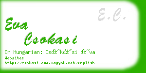 eva csokasi business card